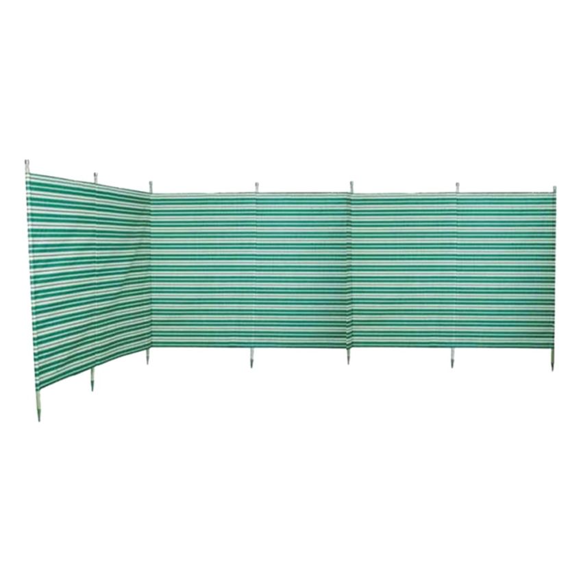 Windbreak 7 Pole Green Stripe 540cm x 130cm