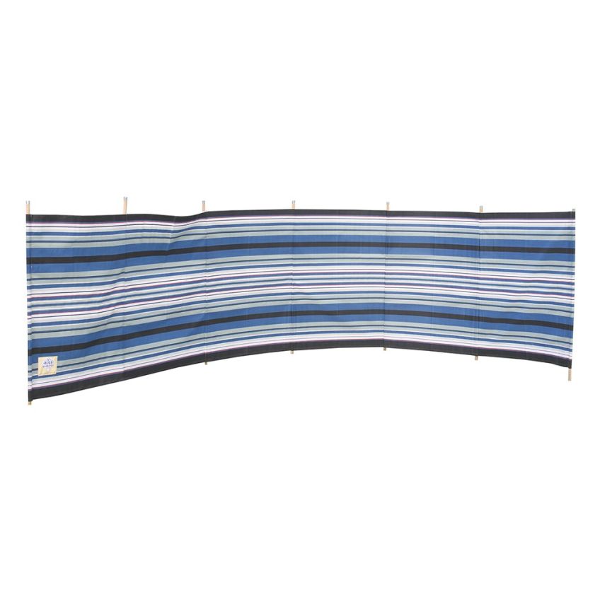 Windbreak 7 Pole Navy/Burgundy Contemporary Stripe 540cm x 130cm