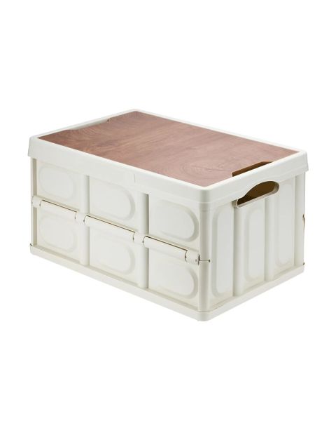 Shimanto Folding Storage Box with Table Top